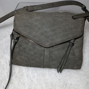 Womens Olive Suede shoulder/ crossbody bag